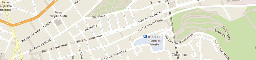 Mappa della impresa toscano gianfranco a TRIESTE