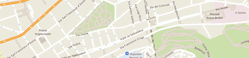 Mappa della impresa baldini antonio a TRIESTE