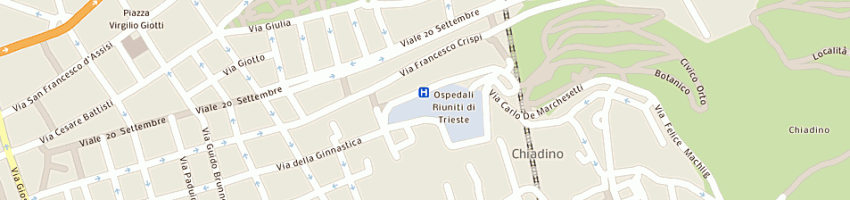 Mappa della impresa bar interno usl a TRIESTE