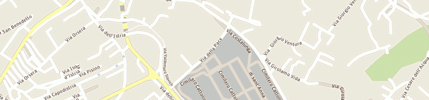 Mappa della impresa cimitero greco orientale a TRIESTE