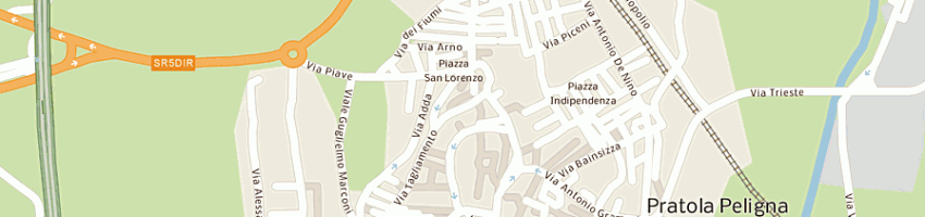 Mappa della impresa ristorante oasi a PRATOLA PELIGNA