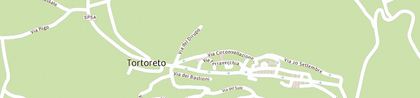 Mappa della impresa pizzeria rustichello di odorisio massimo a TORTORETO