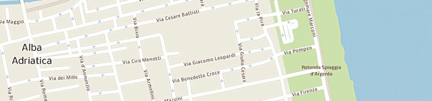 Mappa della impresa merceria vanessa di d antonio miro a ALBA ADRIATICA