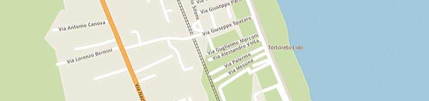 Mappa della impresa hotel nausica di cartone marina a TORTORETO
