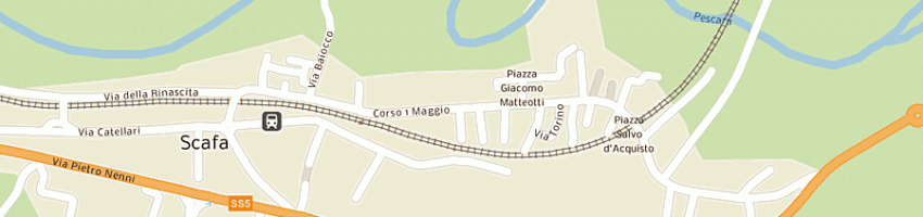 Mappa della impresa pagannone abbigliamento tessuti e biancheria a SCAFA