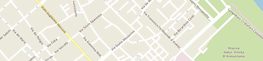 Mappa della impresa mazzarino di di credico d e g snc a PESCARA