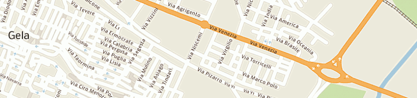 Mappa della impresa russo francesco a GELA