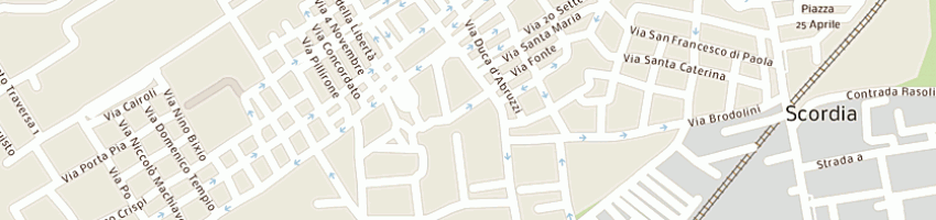 Mappa della impresa carabinieri a SCORDIA