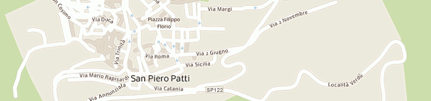 Mappa della impresa cafarelli tindaro e figlio stazioni di servizio carburanti ct autoricambi e gomme a SAN PIERO PATTI