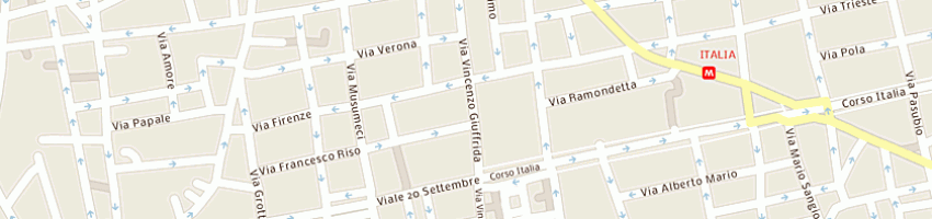 Mappa della impresa profumeria ingrassia di paola cappadonna ingrassia e c (sas) a CATANIA