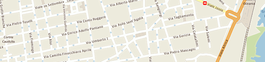 Mappa della impresa dina forniture snc di di bella antonino a CATANIA