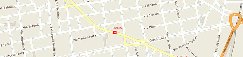 Mappa della impresa grada viaggi srl a CATANIA