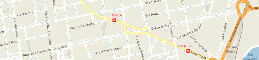 Mappa della impresa insieme di giovanni caruso e c sas accertata inattivita' d'ufficio a CATANIA