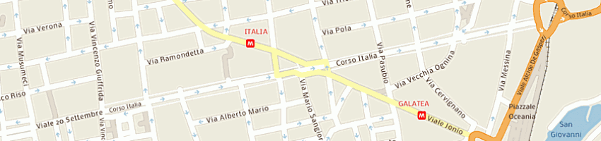 Mappa della impresa russo srl a CATANIA
