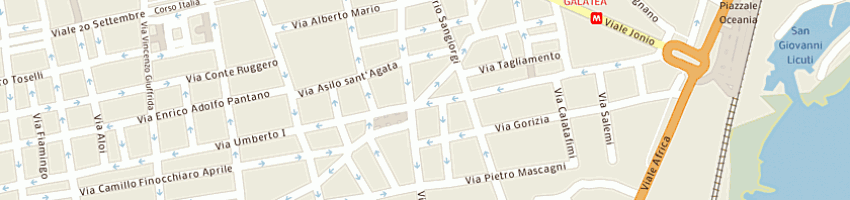 Mappa della impresa cantarella giuseppe a CATANIA