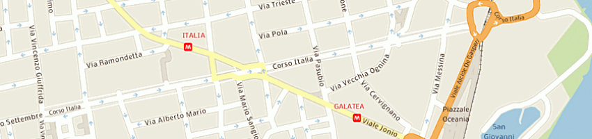 Mappa della impresa arena mario a CATANIA