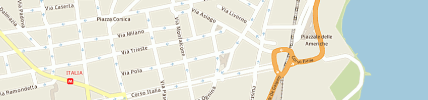 Mappa della impresa badi' sas di sdi bella e r pravata' a CATANIA