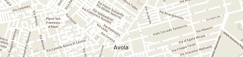 Mappa della impresa rinaldo toto' a AVOLA