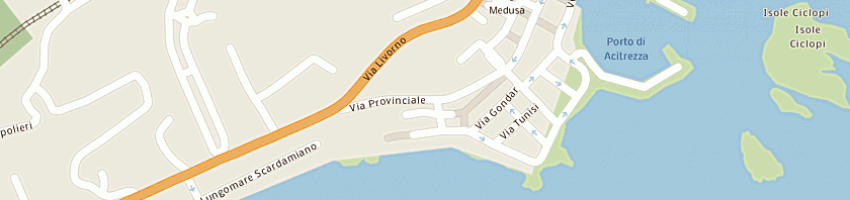 Mappa della impresa sport sub ciclope di de luca vincenza a ACI CASTELLO