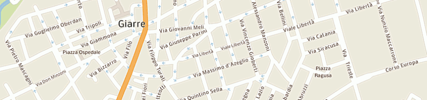 Mappa della impresa color shop di rizzo placido andrea e c sas a GIARRE