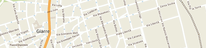 Mappa della impresa tomarchio rappresentanze di tomarchio sebastiano a GIARRE
