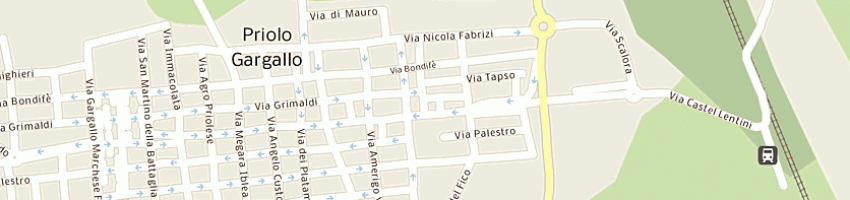 Mappa della impresa musco giuseppe a PRIOLO GARGALLO