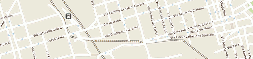 Mappa della impresa istituto di cure fisiche di mario antonio coco e c snc a RIPOSTO