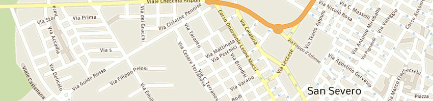 Mappa della impresa bisceglia giuseppe a SAN SEVERO