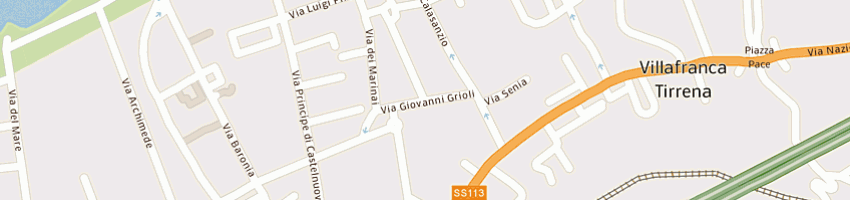 Mappa della impresa municipio a VILLAFRANCA TIRRENA