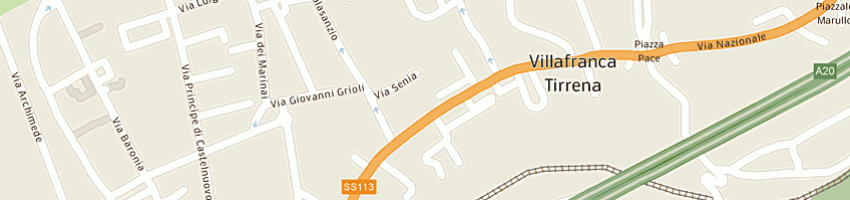 Mappa della impresa di mento giuseppe a VILLAFRANCA TIRRENA