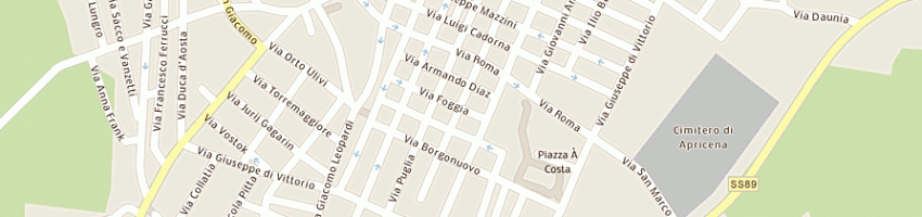Mappa della impresa pretura a APRICENA