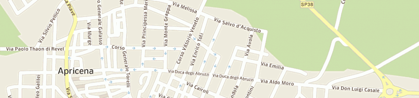 Mappa della impresa ufficiale giudiziario a APRICENA