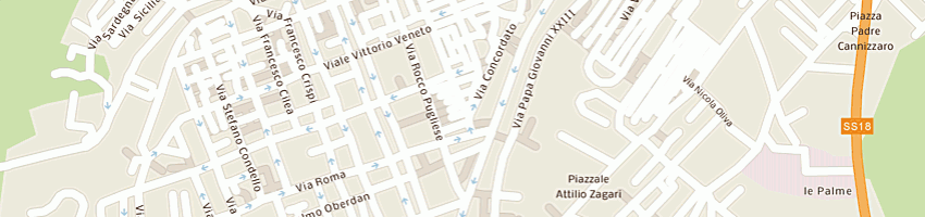 Mappa della impresa comande' santo a PALMI