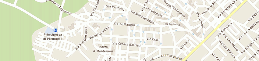 Mappa della impresa guerrisi e sergi  a TAURIANOVA