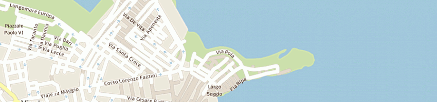 Mappa della impresa ristorante la scogliera di vario antonio e c sdf a VIESTE