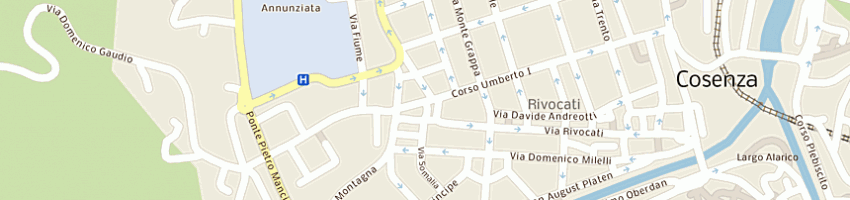Mappa della impresa gabriele giuseppe e c sas  a COSENZA