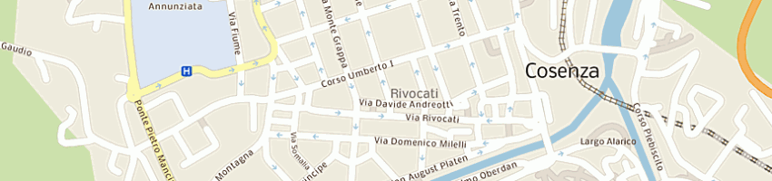 Mappa della impresa azienda ospedaliera cosenza  a COSENZA