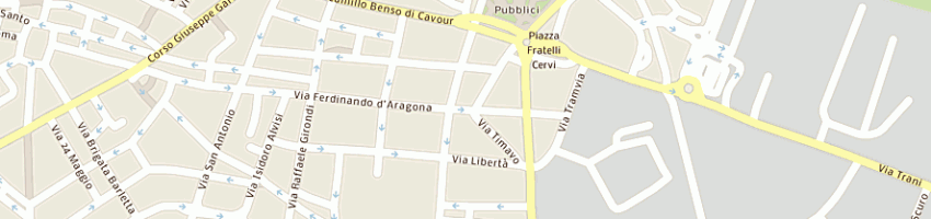 Mappa della impresa parrucchiere donna ed estetica hair di ricco michele e c sas a BARLETTA