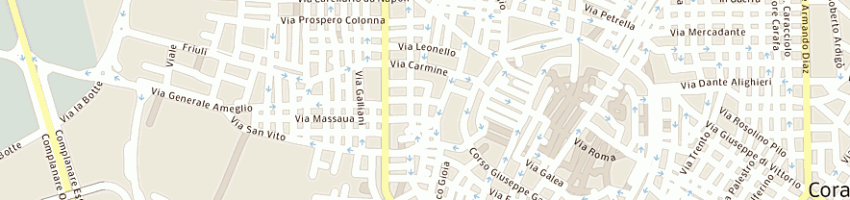 Mappa della impresa mastrototaro raffaele a CORATO