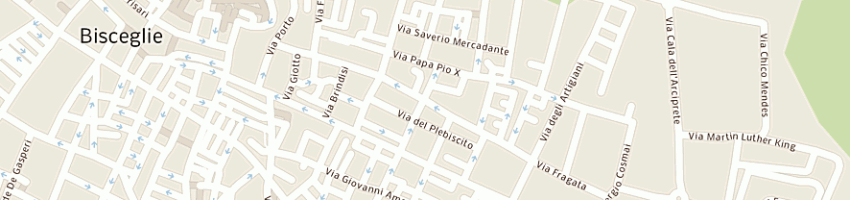 Mappa della impresa furore di de feudis donata a BISCEGLIE