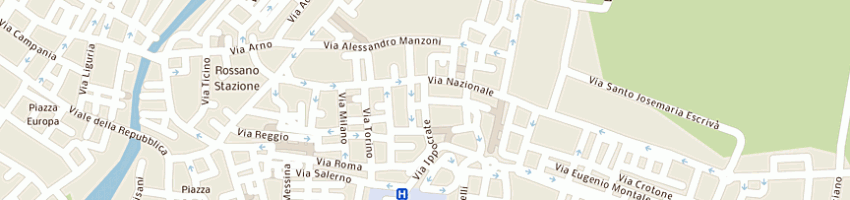 Mappa della impresa azienda sanitaria locale n3 rossano - ospedale civile ngiannattasio  a ROSSANO
