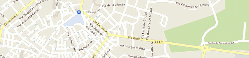Mappa della impresa autocarrozzeria della murgia di bianchi salvatore e sergi a SANTERAMO IN COLLE