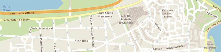 Mappa della impresa vuesse supermercati srl a BARI
