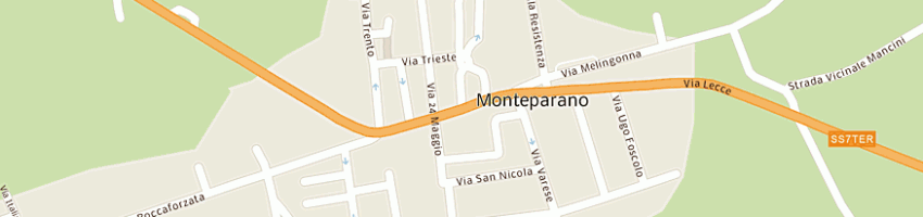 Mappa della impresa poste italiane - ufficio postale di monteparano a MONTEPARANO