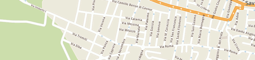 Mappa della impresa caramia sebastiano a SAVA