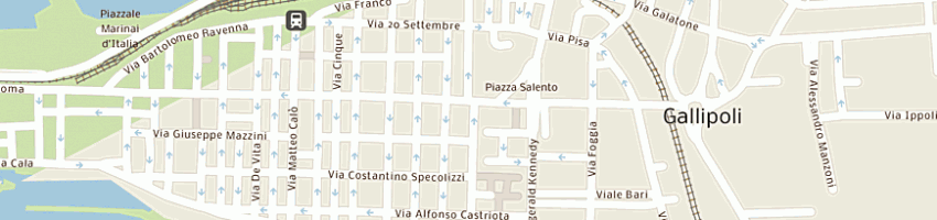 Mappa della impresa asiia snc di pastore roberto e c a GALLIPOLI