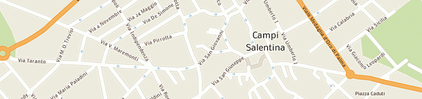 Mappa della impresa ' borelli fabio e c sas' a CAMPI SALENTINA