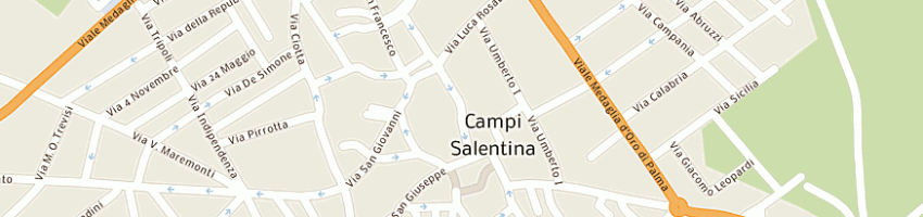 Mappa della impresa federazione provinciale coltivatori diretti a CAMPI SALENTINA