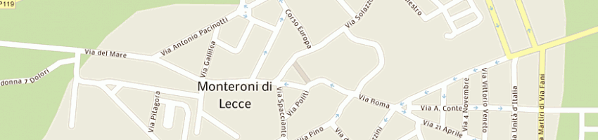 Mappa della impresa manca antonio a MONTERONI DI LECCE