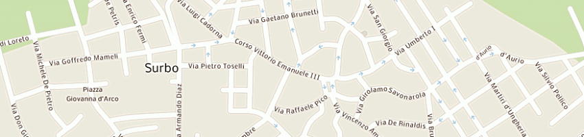 Mappa della impresa farmacia cava dr pietro a SURBO